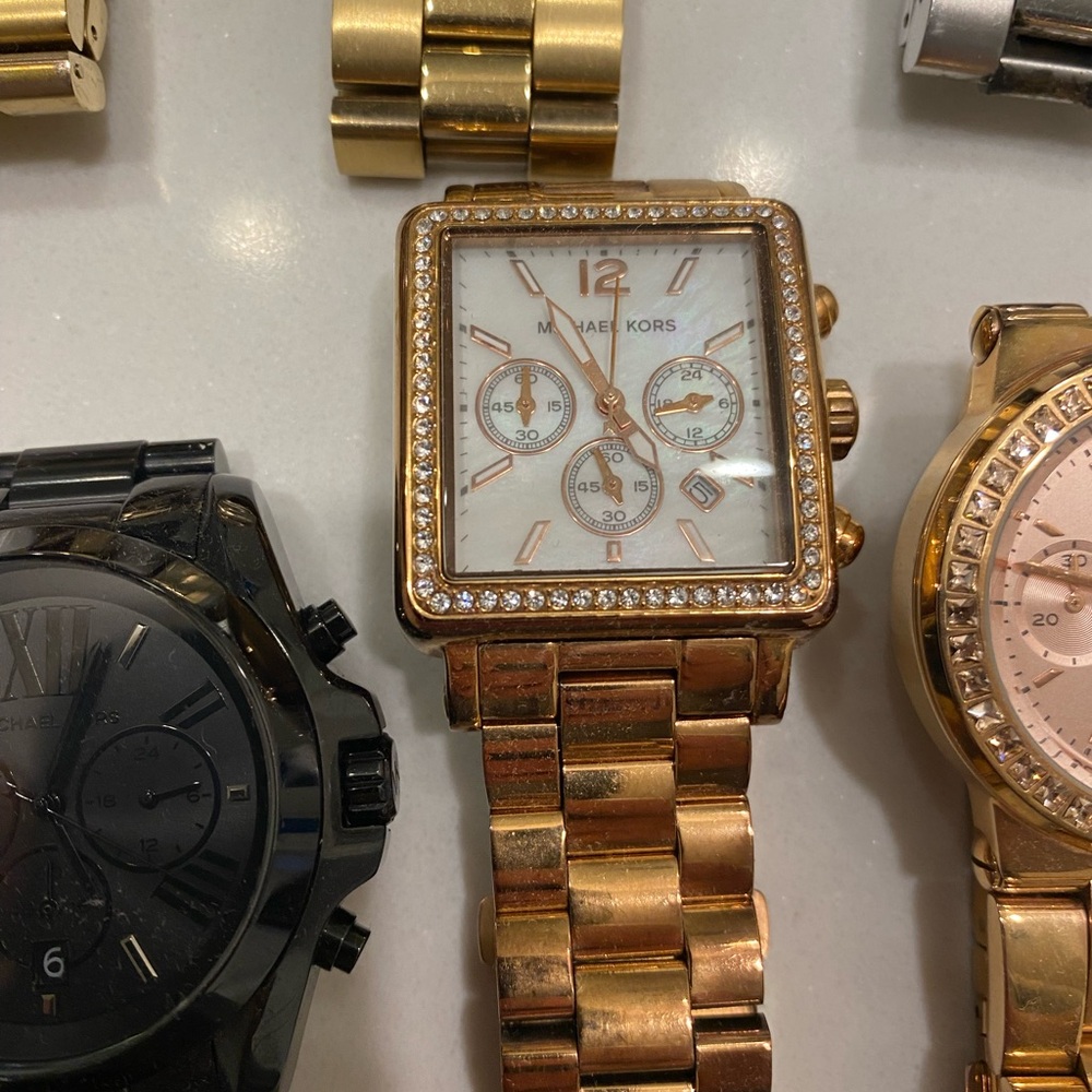 Michael Kors Gold Square Dial Watch